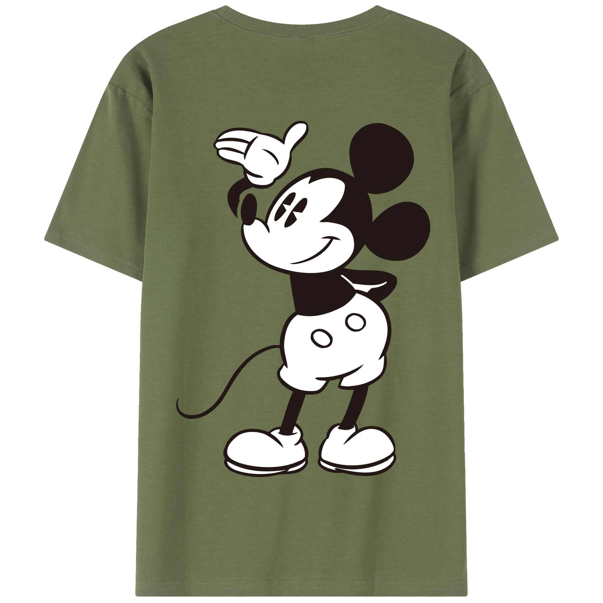 （画像用） ミッキーマウス Mickey Mouse 綿100％半袖Tシャツ（背面プリント）